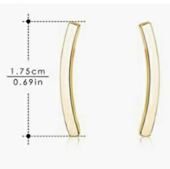 Gold tone hypoallergenic bar ear crawler - Picture 3 of 3